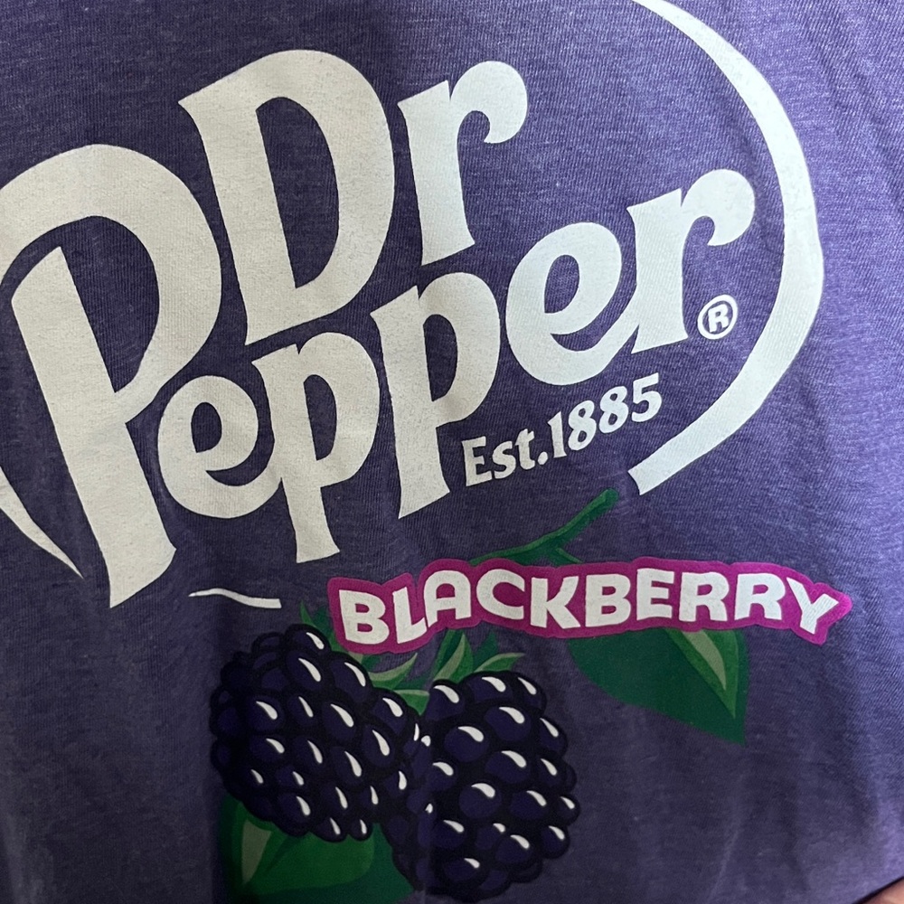 Tultex Dr Pepper blackberry Grape Purple Graphic T-Shirt XL Unisex - Picture 4 of 9